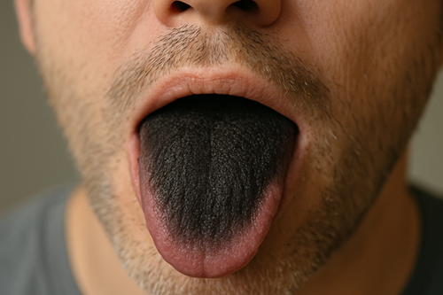 Lengua negra vellosa